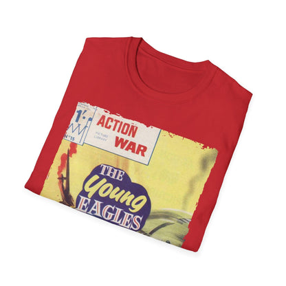 Close-up of the soft cotton fabric showing the textured heather gray material and subtle stitching details at the neckline.