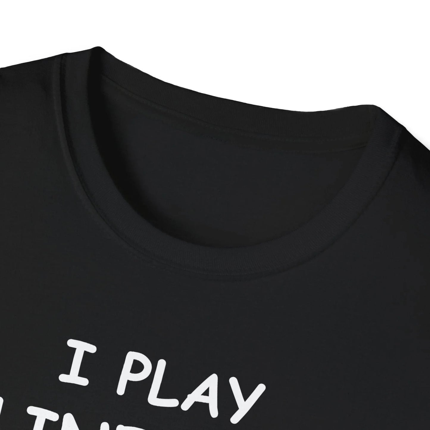 Close-up of the white cotton fabric showing soft texture and fine stitching along the relaxed fit crew neckline.