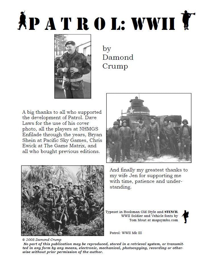 PATROL: WWII - Historical Miniature Wargame