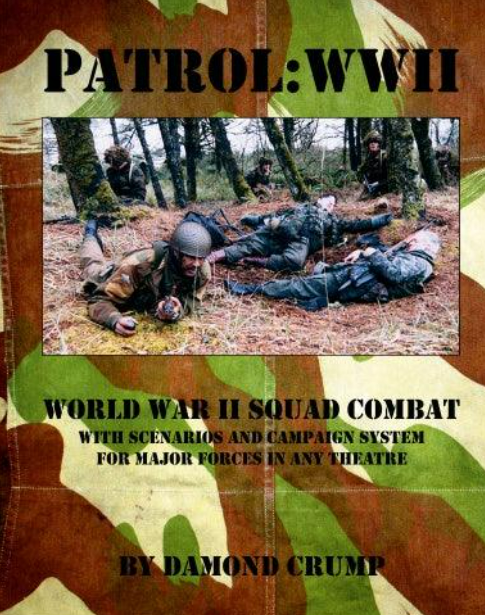 Book cover of 'Patrol: WWII' with soldiers in a forest and camouflage design.